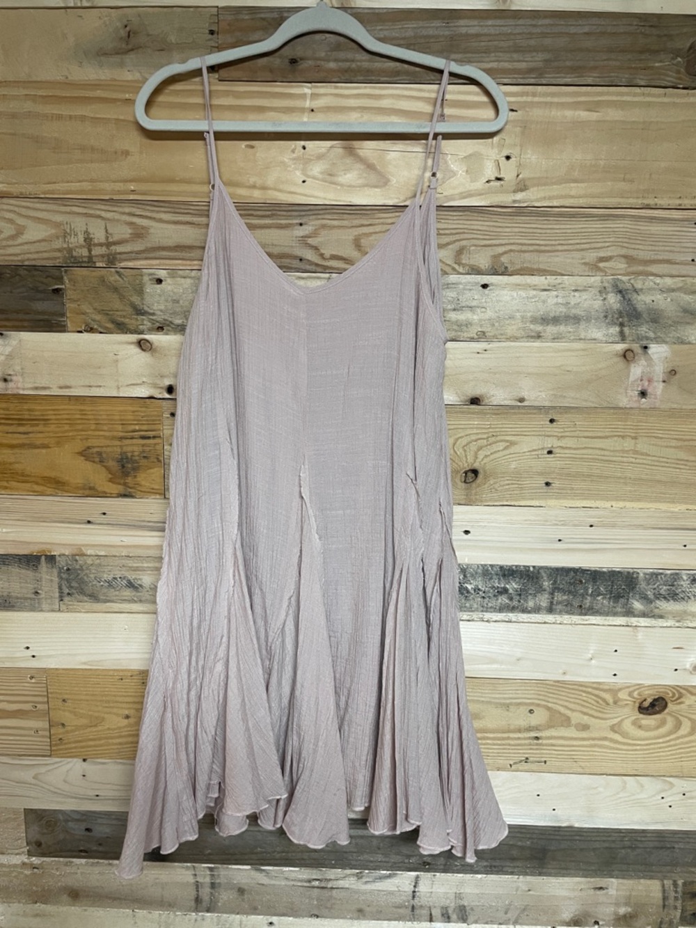 Wishlist Apparel size Large Light Blush Spaghetti Strap Lightweight Swing Dress